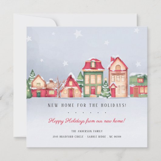 ウィンタービレッジニューホームフォーザホリデーズクリスマス 招待状 (正面)