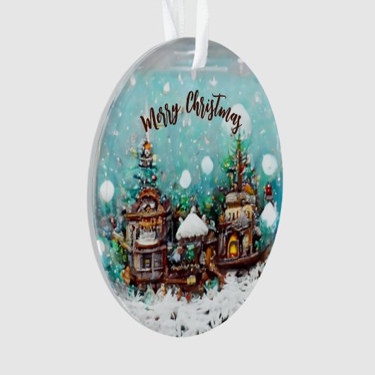ウィンタービレッジフェアユータリーハウススノーフレーク オーナメント (正面)