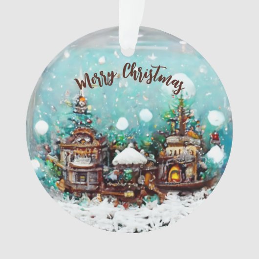 ウィンタービレッジフェアユータリーハウススノーフレーク オーナメント (正面)