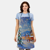 ウィンタービレッジホリデイ エプロン (着用した状態)