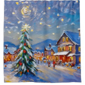 ウィンタービレッジホリデイ シャワーカーテン (正面)