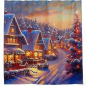 ウィンタービレッジホリデイ シャワーカーテン (正面)