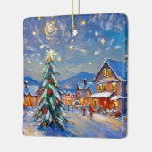 ウィンタービレッジホリデイ セラミックオーナメント (左)
