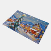 ウィンタービレッジホリデイ ドアマット (アングル)