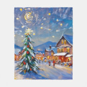 ウィンタービレッジホリデイ フリースブランケット (正面)