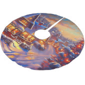 ウィンタービレッジホリデイ ブラッシュドポリエステルツリースカート (アングル)