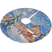 ウィンタービレッジホリデイ ブラッシュドポリエステルツリースカート (アングル)