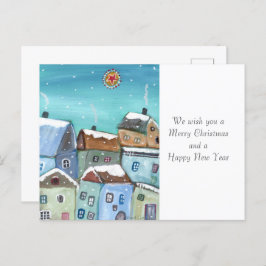 ウィンタービレッジホリデーハガキ ポストカード