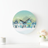 ウィンタービレッジ ラージ壁時計 (ホーム)
