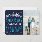 ウィンタービーチクリスマスフォトフラットホリデーカード シーズンカード (正面)