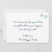 ウィンタービーチクリスマスフォトフラットホリデーカード シーズンカード (裏面)