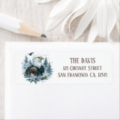 ウィンタービーブスウォーターカラーバルドイーグル差出人住所 ラベル (インサイチュ)