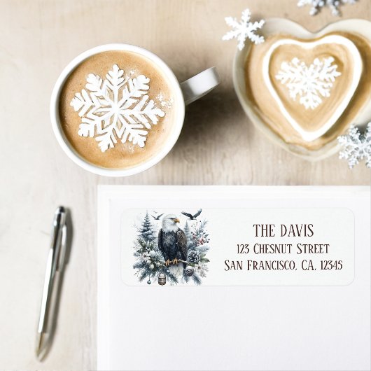 ウィンタービーブスウォーターカラーバルドイーグル差出人住所 ラベル