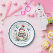 ウィンタービーブススノーフレークスウォラス誕生日 ペーパープレート (パーティー)