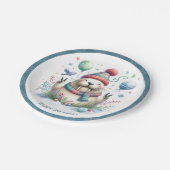 ウィンタービーブススノーフレークスウォラス誕生日 ペーパープレート (アングル)