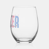 ウィンタービーブスソフトパステルタイポグラフィ ステムなしワイングラス (左)