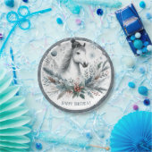 ウィンタービーブスホース – 誕生日 ペーパープレート (パーティー)