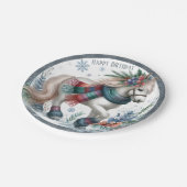 ウィンタービーブスホース – 誕生日 ペーパープレート (アングル)