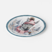 ウィンタービーブゼブラ誕生日 ペーパープレート (アングル)