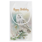 ウィンタービーブフクロウ – 誕生日パーティー – スモールペーパーバッグ (裏面)