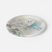 ウィンタービーブフクロウ – 誕生日パーティー –  ペーパープレート (アングル)