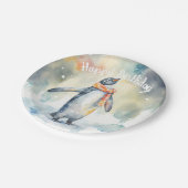 ウィンタービーブペンギン – 誕生日パーティー – ペーパープレート (アングル)