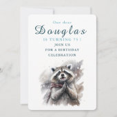 ウィンタービーブラクーン – 誕生日招待状カード 招待状 (正面)