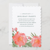 ウィンターピオニーホリデーパーティー招待状 招待状 (正面)