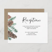 ウィンターピネコン | ウェディングレセプション詳細 エンクロージャーカード (正面/裏面)