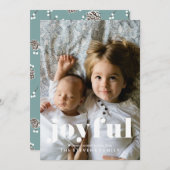 ウィンターピネコーンファミリーフォトホリデーカード (正面/裏面)