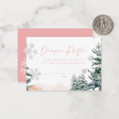 ウィンターピンクおむつラッフルカード ノートカード (正面/裏面インサイチュ)