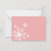 ウィンターピンクおむつラッフルカード ノートカード (裏面)