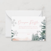 ウィンターピンクおむつラッフルカード ノートカード (正面)