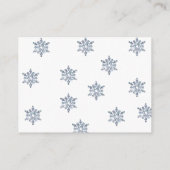 ウィンターピンクのシルバースノーフレークブズベビー エンクロージャーカード (裏面)