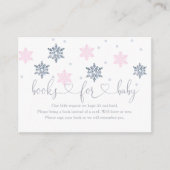 ウィンターピンクのシルバースノーフレークブズベビー エンクロージャーカード (正面)