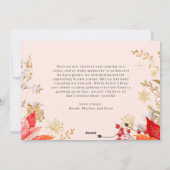 ウィンターピンクの喜び3つの写真クリスマスホリデー シーズンカード (裏面)