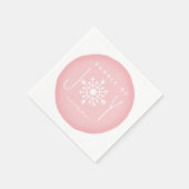 ウィンターピンクの赤ちゃんシャワーのバンドル スタンダードカクテルナプキン (角)