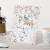 ウィンターピンクウッドランド動物ママ – osaバー 台座サイン (インサイチュ)