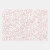 ウィンターピンクカーホリデー紙（名前付き） ラッピングペーパーシート (正面3)