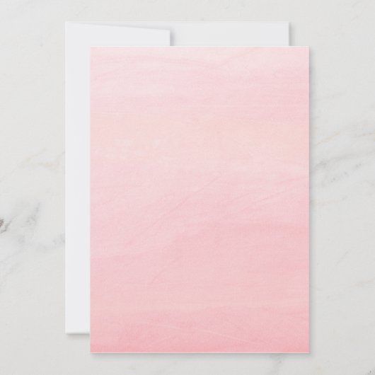 ウィンターピンクスノーフレーク誕生日 招待状 (裏面)