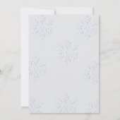 ウィンターピンクスノーフレークOh何おもしろい第2誕生日 招待状 (裏面)