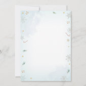 ウィンターピンクトラック雪おもしろいガールファースト誕生日 招待状 (裏面)