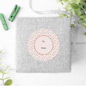 ウィンターピンクパステルおもしろい水玉模様クリスマス ラウンドシール