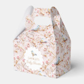 ウィンターピンクフローラガールベビーシャワー フェイバーボックス (裏面サイド)