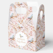 ウィンターピンクフローラガールベビーシャワー フェイバーボックス (オープン)