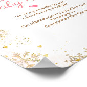 ウィンターピンクフローラスノーフレークはベビー食品を推測 ポスター (角)