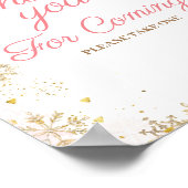 ウィンターピンクフローラスノーフレーク来さん ポスター (角)