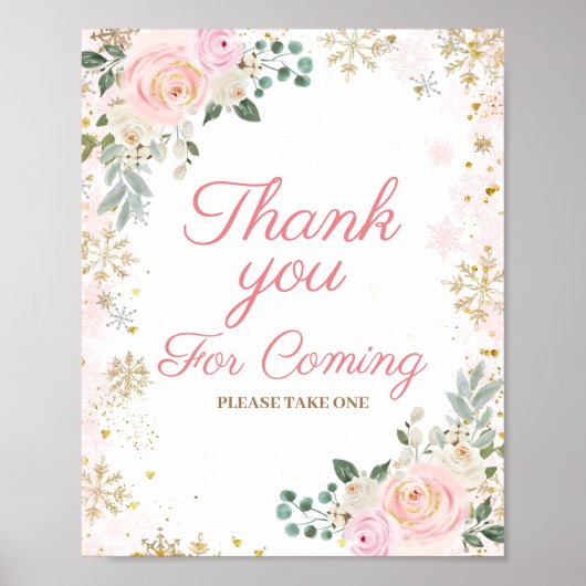 ウィンターピンクフローラスノーフレーク来さん ポスター (正面)