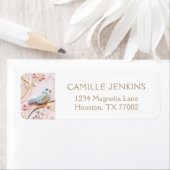 ウィンターピンクフローラベビーシャワー ラベル (インサイチュ)