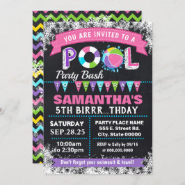 ウィンターピンクプール誕生日パーティーbash 招待状